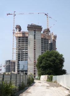 Construction Of A Skyscraper (Milan, Italy) Royalty Free Stock Images Construction Of A Skyscraper (Milan, Italy) Royalty Free Stock Images