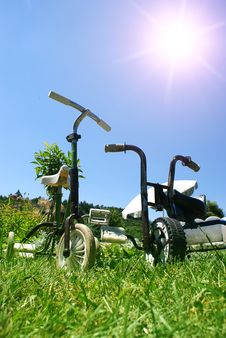 Old Baby Tricycle Stock Image