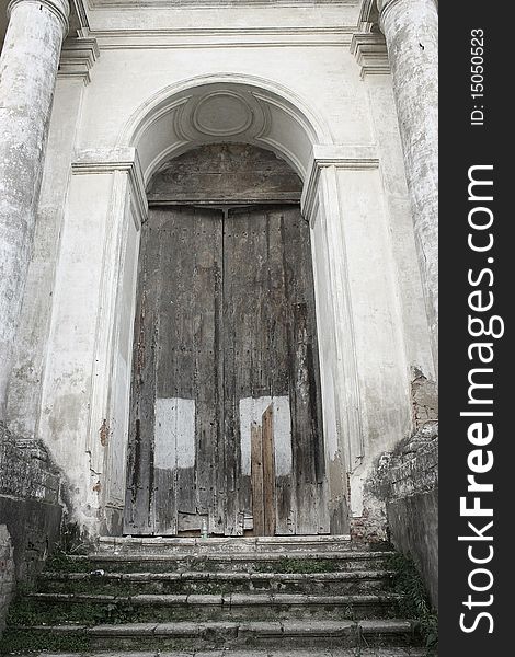 The Door Of An Old Church Ina Rostov Veliky.