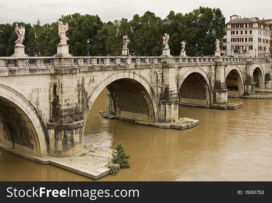 Ponte Sant Angelo. Rome, Italy.