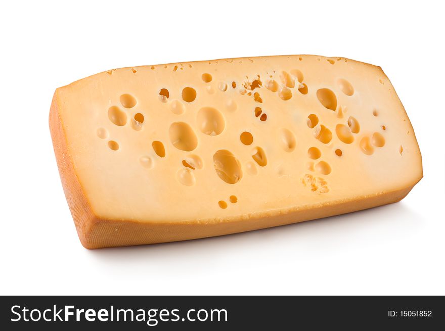 Dutch cheese isolated on white background. Dutch cheese isolated on white background