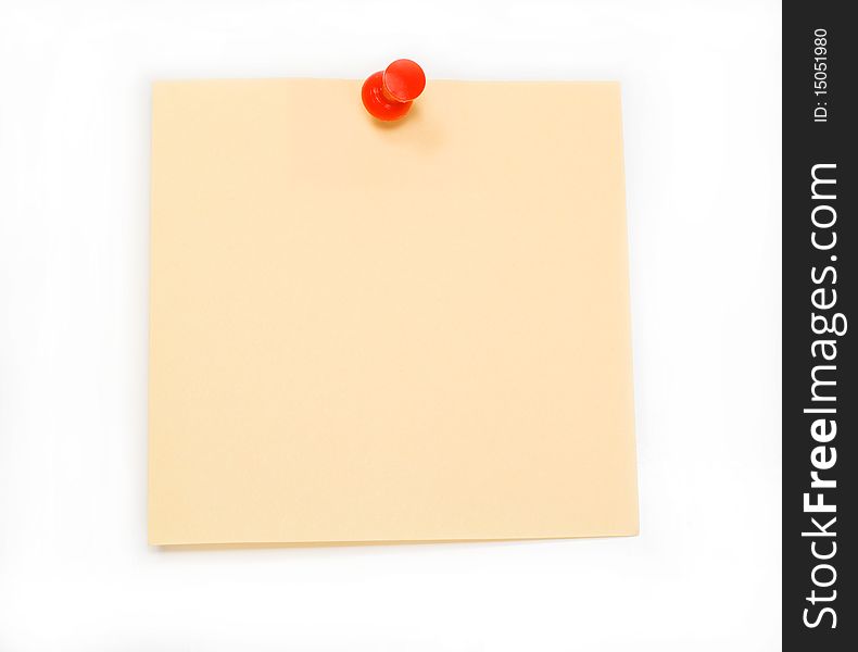 Paper for records is yellow isolated on white