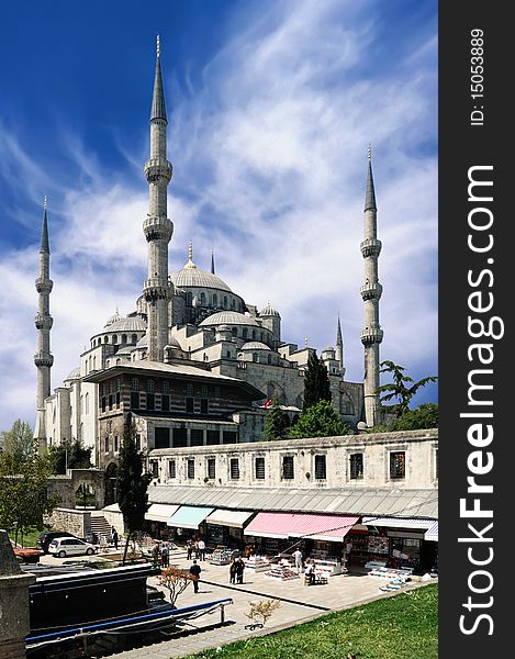 View of Blue Mosque (Sultan Ahmet) in Istanbul, Turkey