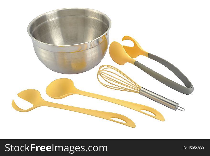 A set of tools for making cake. A set of tools for making cake