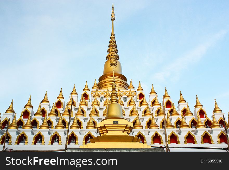 The golden pagoda from Thailand. The golden pagoda from Thailand
