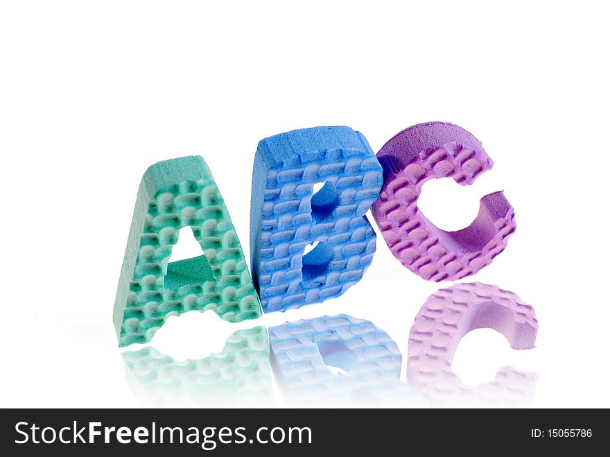 Alphabet Puzzle Pieces on White Background. Alphabet Puzzle Pieces on White Background