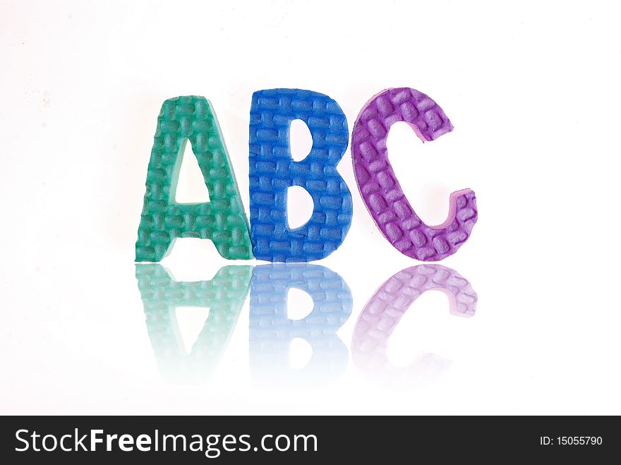 Alphabet Puzzle Pieces on White Background. Alphabet Puzzle Pieces on White Background