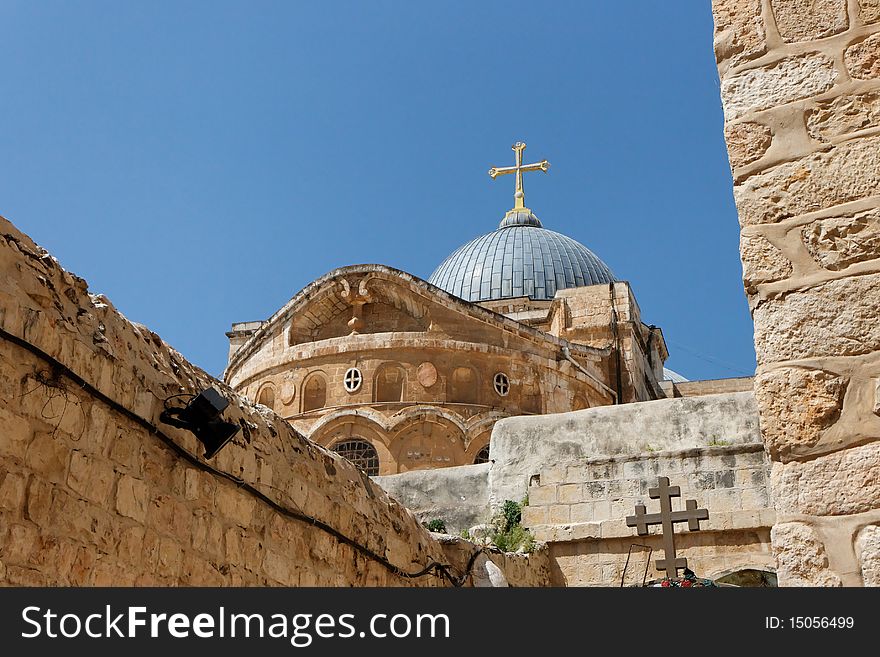 Dome of the Church of the Holy Sepulchre in Jerusa