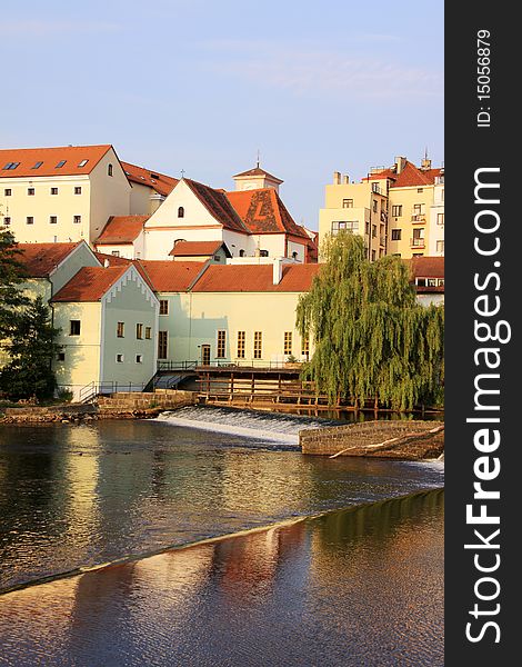 The Colorful Medieval Town Pisek In Czech Republic