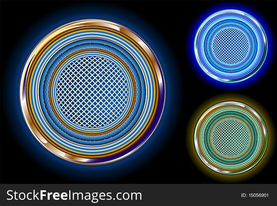 Glossy Bright Chrome Circle In Colors