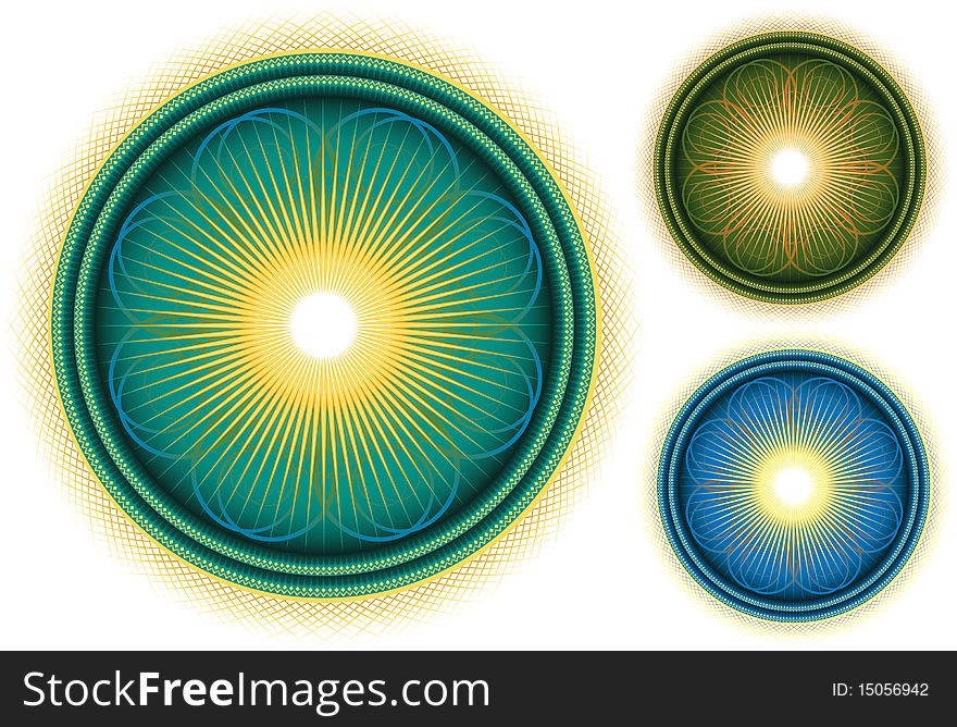 Glossy Bright Mandala Circle In Colors