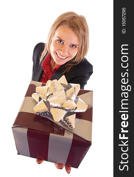 Woman With Gift Box