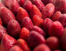 Close Up Of Red Ripe Strawberries Royalty Free Stock Images