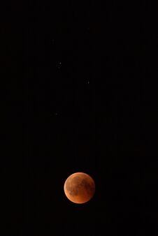 Free Lunar Eclipse In The Black Night Sky Royalty Free Stock Photography - 150527737