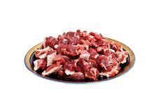 Plate With Raw Meat Royalty Free Stock Photography