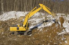 Excavator On Construction Of The Road Royalty Free Stock Image Excavator On Construction Of The Road Royalty Free Stock Image