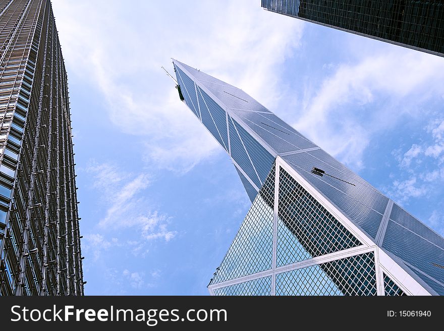 An image sky scrapers in hong kong