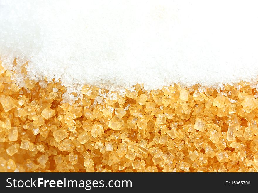 Crystalline sugar and granulated sugar