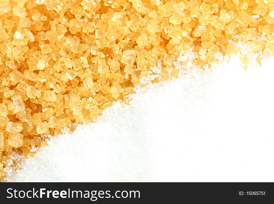 Crystalline sugar and granulated sugar or foods and drinks.