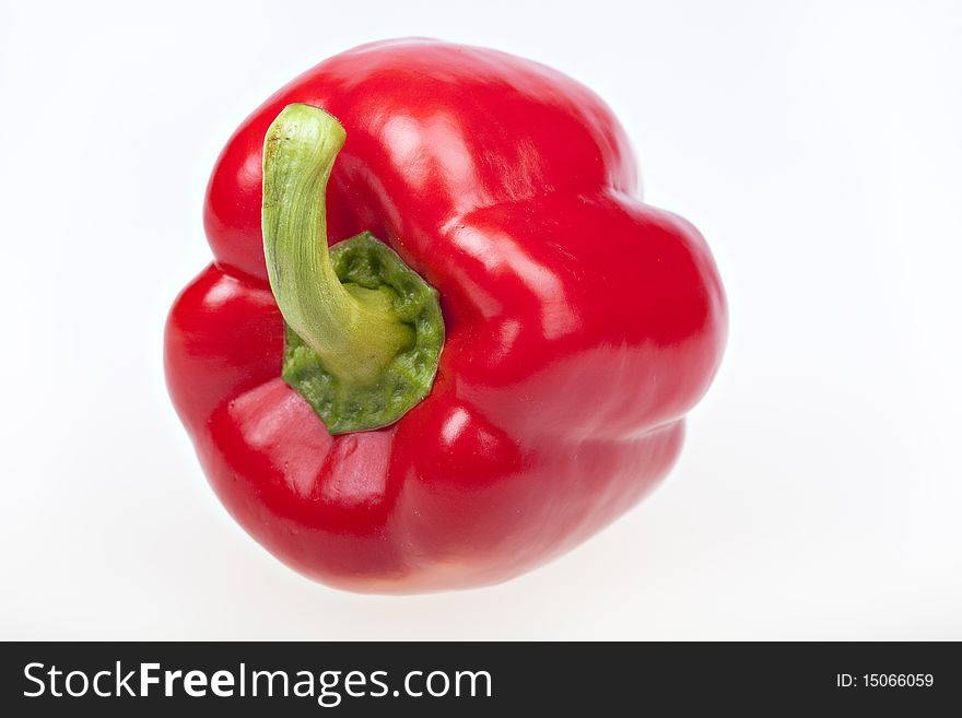 Red pepper isolated over white background