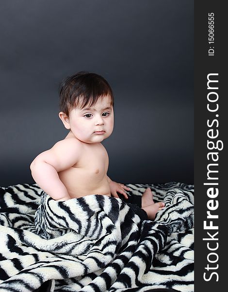 Baby and zebra blanket