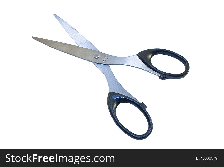 Metal Scissors Isolated On The White