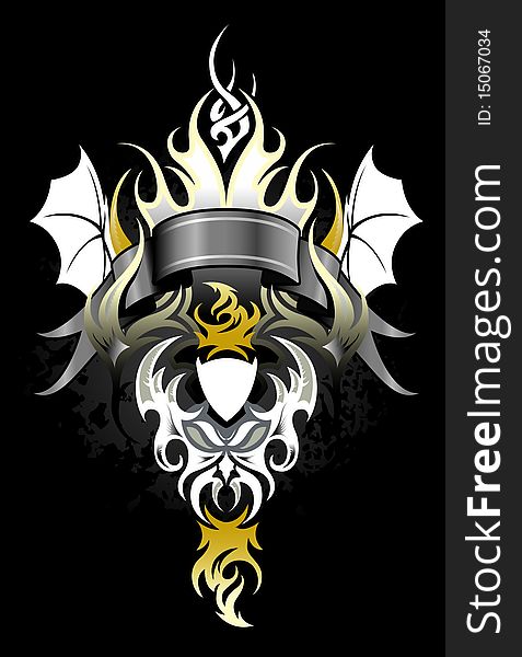 Devil tribal tattoo figure. Ideal for youth events, festivals, concerts, tribal culture concepts, body art, logos, frames, banners, internet and other. This file is available in s for unlimited resizes