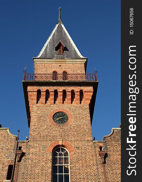 Old Sydney red brick building with clock tower. Old Sydney red brick building with clock tower