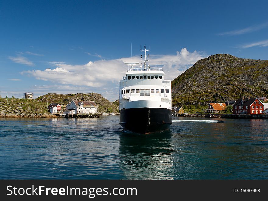 Ferry In A Fjord