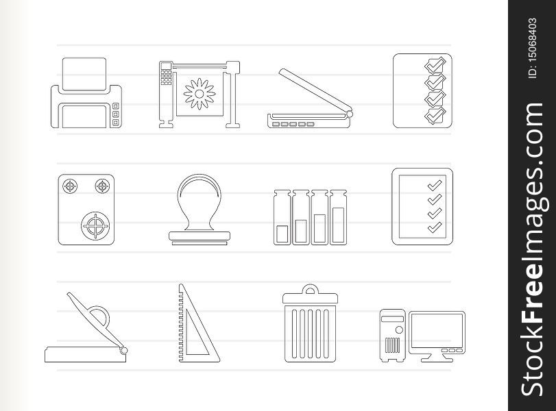 Print industry Icons - Vector icon set