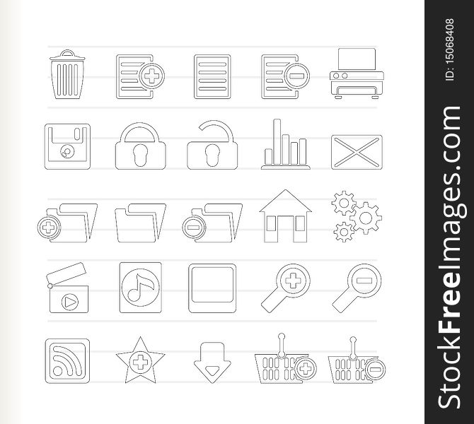 25 Detailed Internet Icons