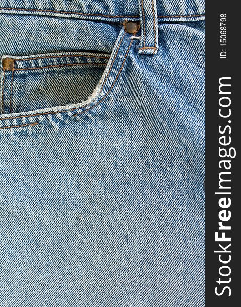 Jeans pocket,possible use to background. Jeans pocket,possible use to background