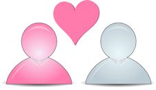 Web Buddy Icons With A Heart Stock Photography
