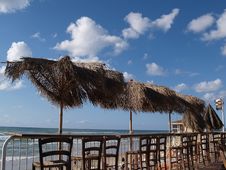 Cafe On A Tropical Beach Stock Image Cafe On A Tropical Beach Stock Image