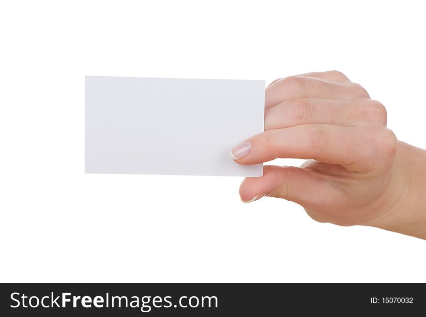 Blank business card