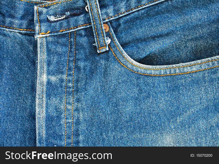 Jeans pocket  and zipper,possible to use background