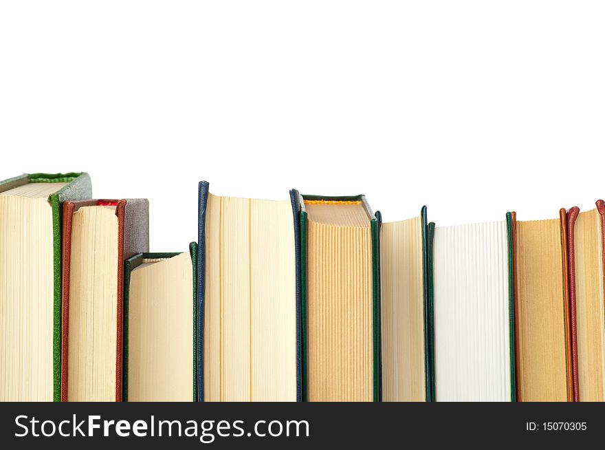 Book heap isolated on white background. Book heap isolated on white background