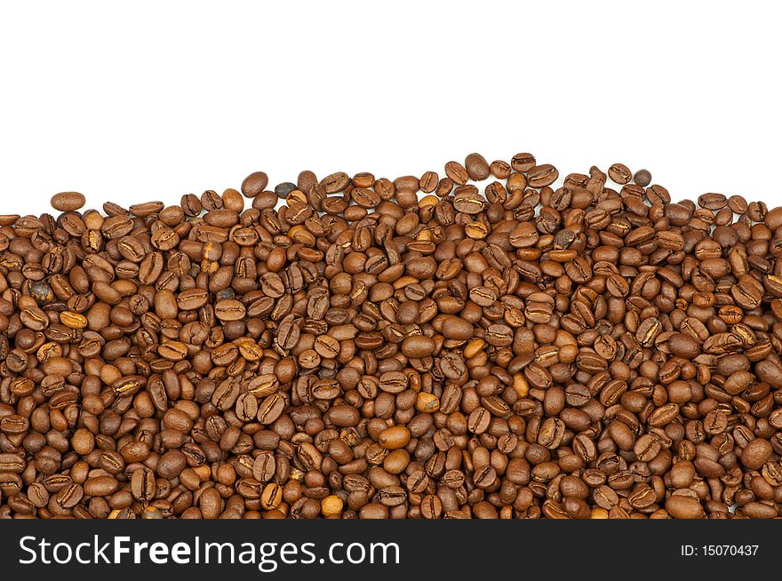 Coffee beans isolated on white background