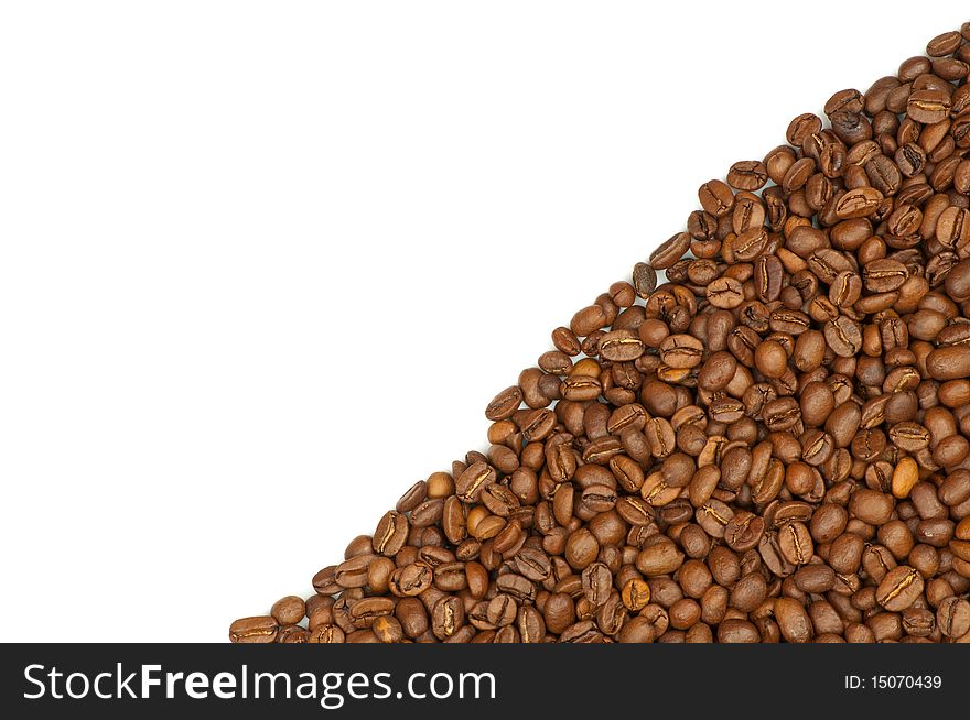 Coffee beans isolated on white background