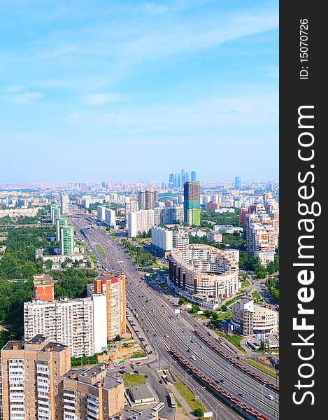 View of Moscow. Modern architecture