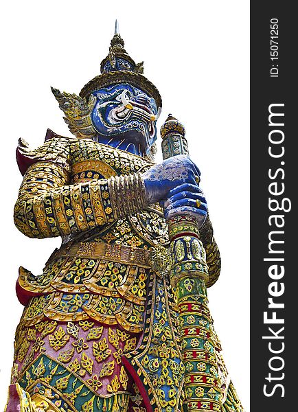 Thai Golden Demon Warrior Buddha with Isolated ,Thailand. Thai Golden Demon Warrior Buddha with Isolated ,Thailand