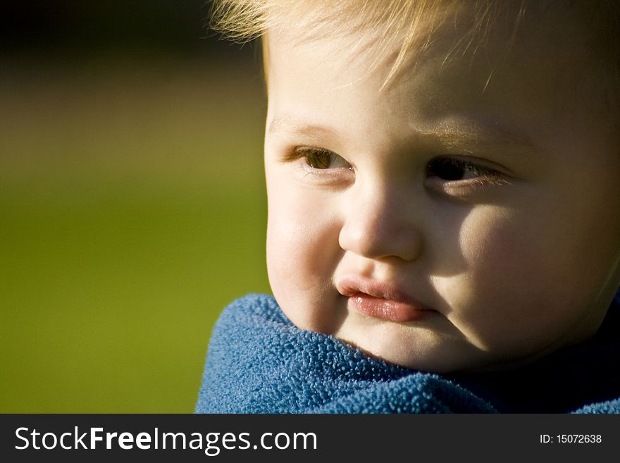 Child enjoying the sun