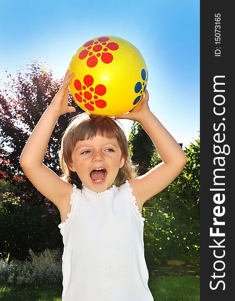 Girl Playing With Ball