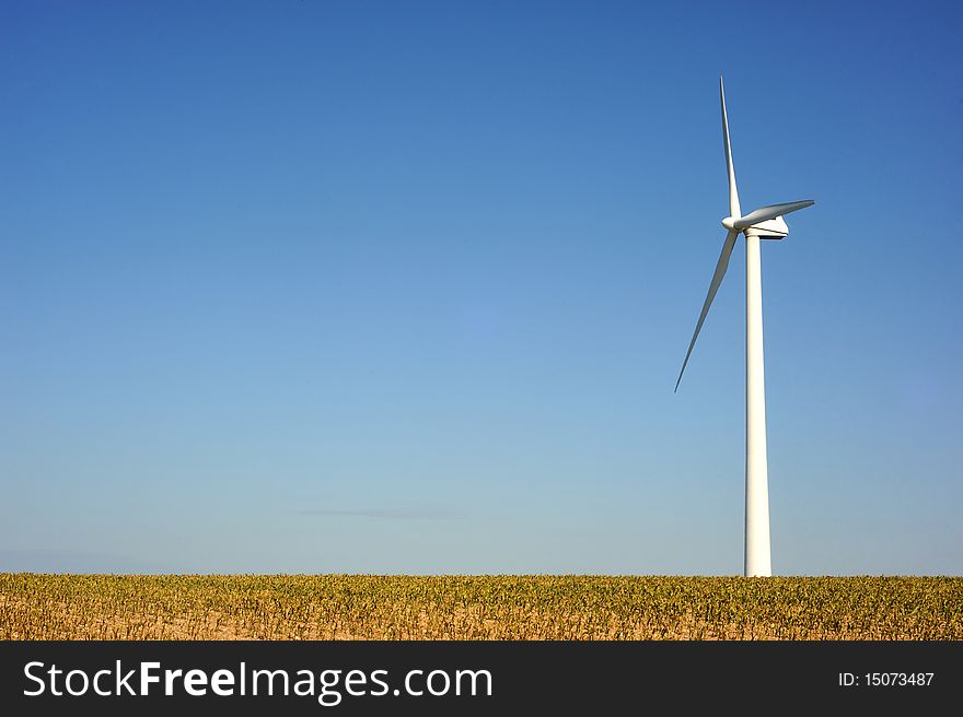 Windturbine in fields in france