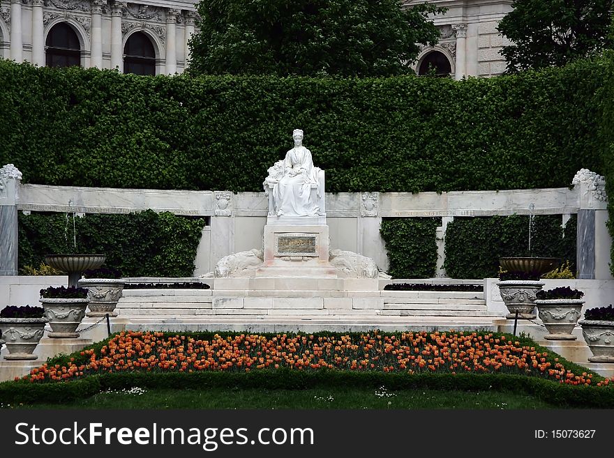 Monument for Empress Elisabeth in the city park in Vienna Austria. Monument for Empress Elisabeth in the city park in Vienna Austria