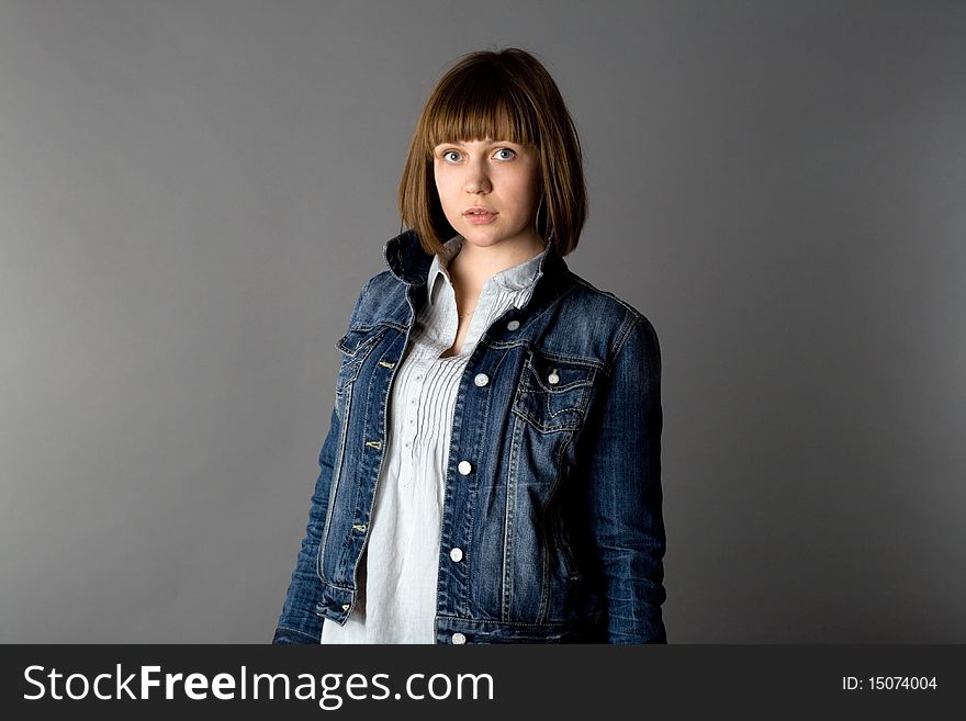 Woman Posing In Studio