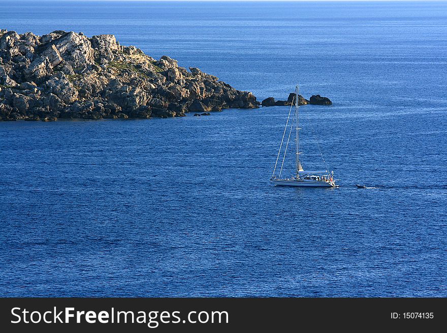 SEASCAPE CLOSE TO MALTA SHORES IN CALM WATERS