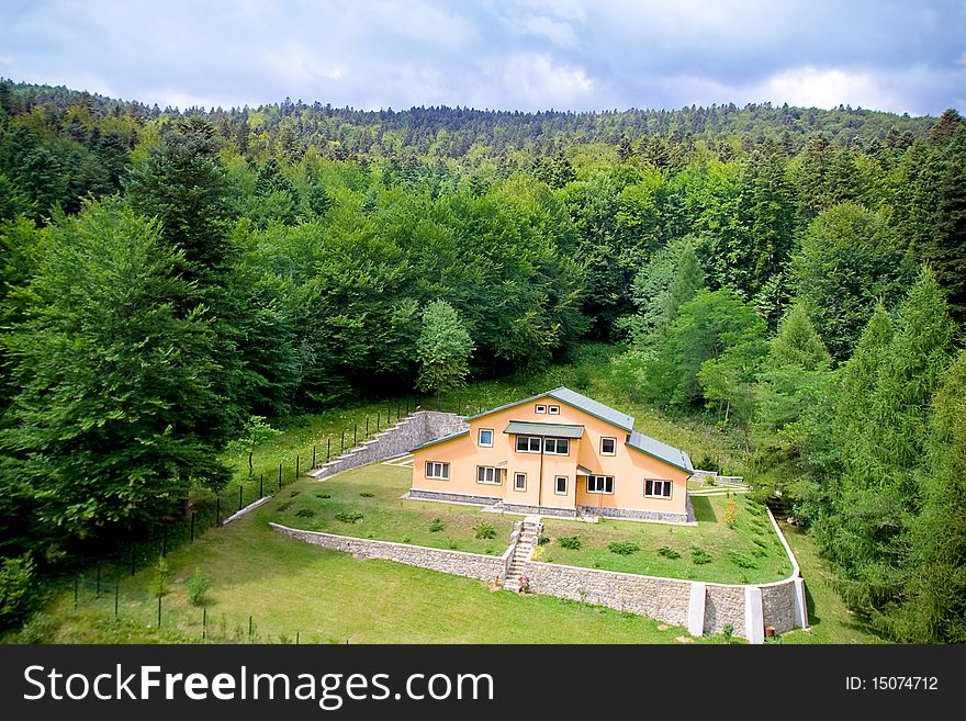 Isolated vacation house in the woods. Isolated vacation house in the woods