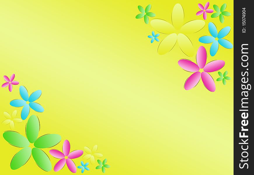 Background with abstract colour flowers. Background with abstract colour flowers