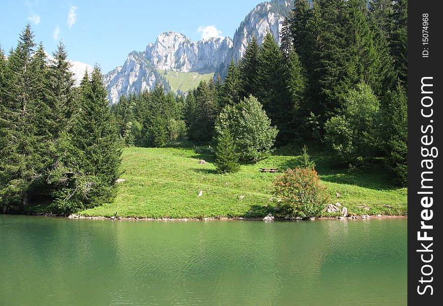 Protected natural site of vacheresse, collar of floray, in the department of high Savoy, France. Protected natural site of vacheresse, collar of floray, in the department of high Savoy, France